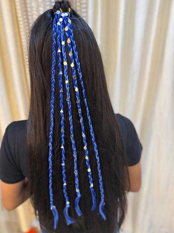 Electric Blue Boho Braids