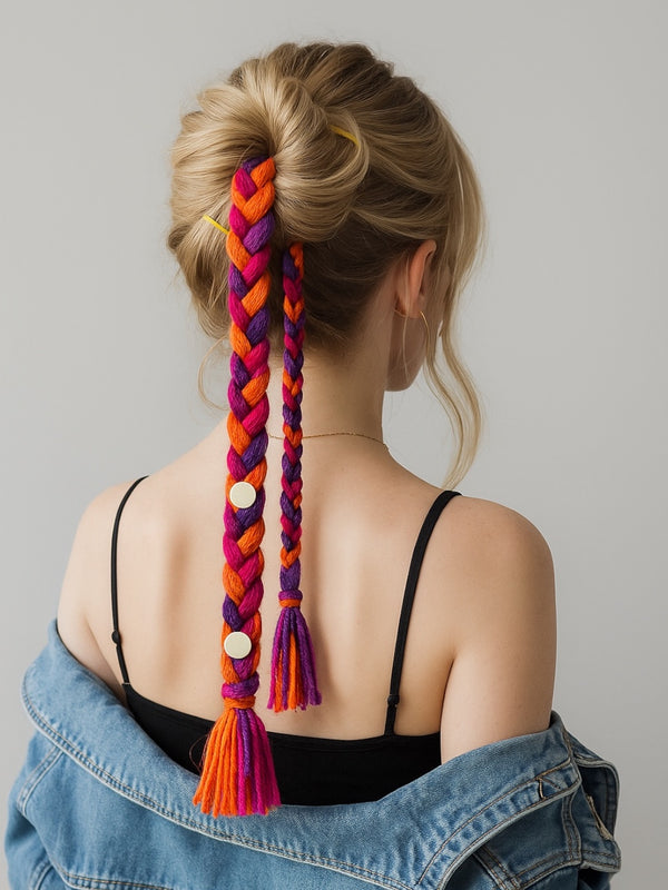 Bold Multicolor Yarn Braids